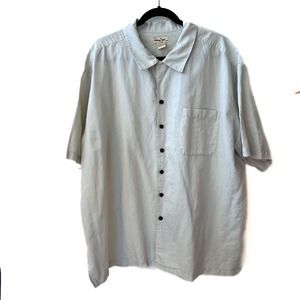 PANAMA JACK Men's Short Sleeve Shirt Button Up Sand White Cotton Blend Size XXL